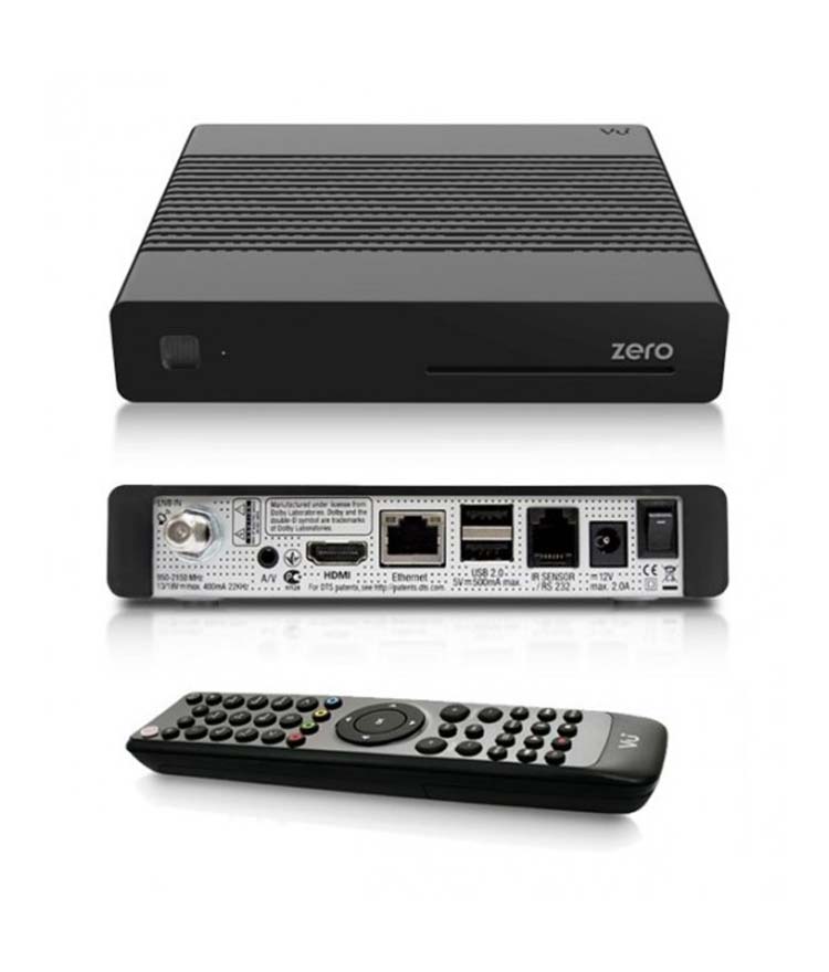 VU Wi-Fi Zero White FullHD IPTV LAN USB PVR Linux Enigma2 Satellite Receiver